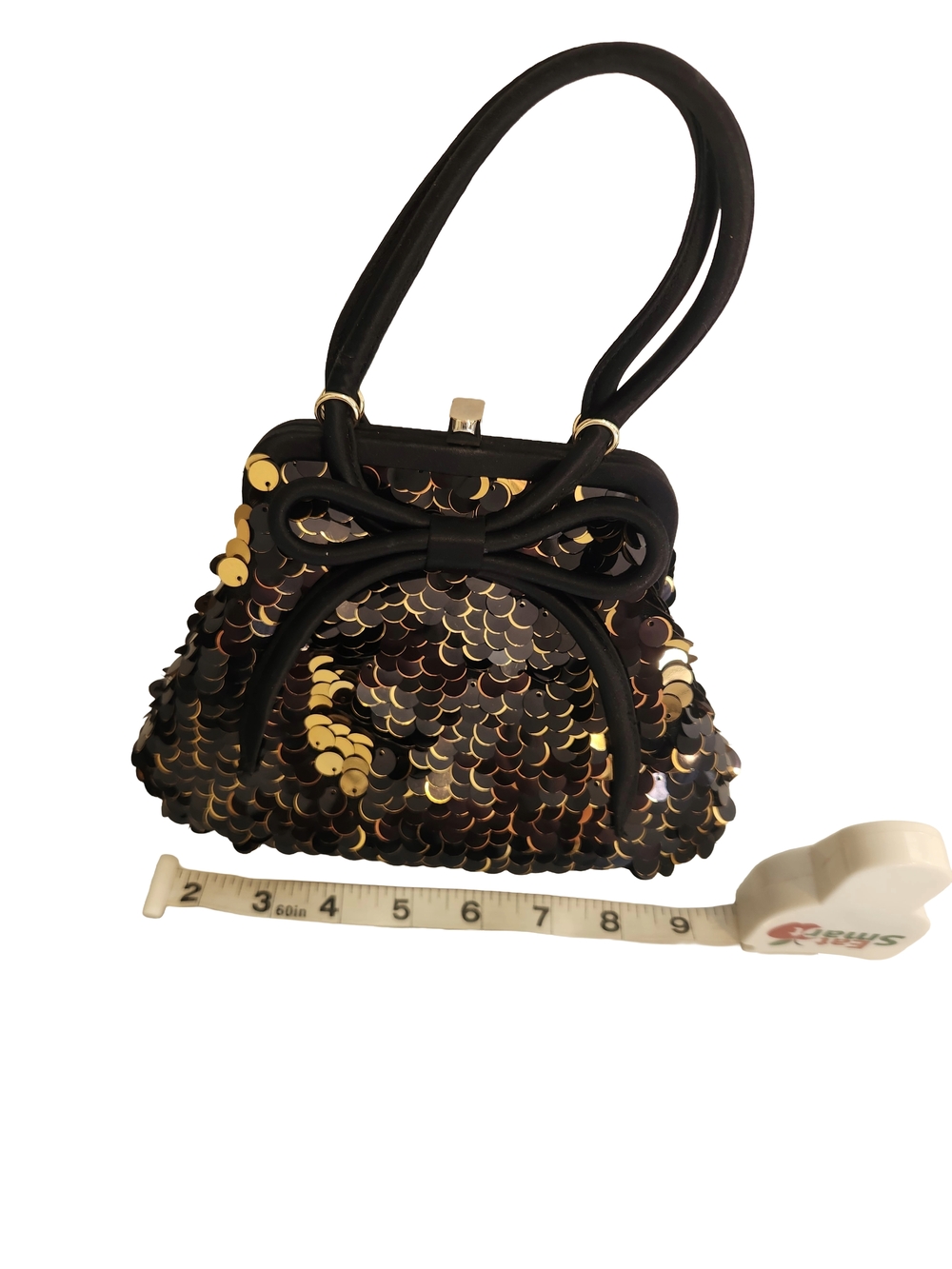 Sondra Roberts Gold & Black Evening Bag